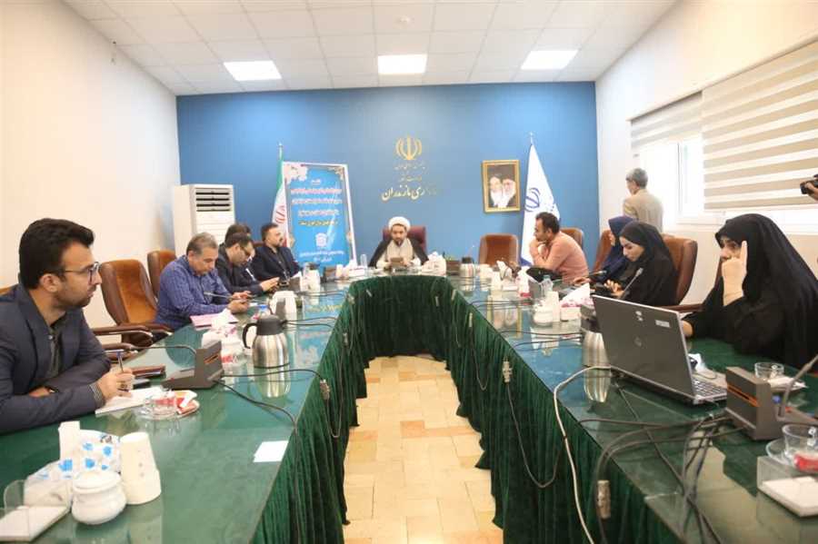 نشست خبری حجت‌الاسلام عباسعلی ابراهیمی مدیر ستاد اقامه نماز و مدیر نمایندگی بنیاد غدیر استان مازندران