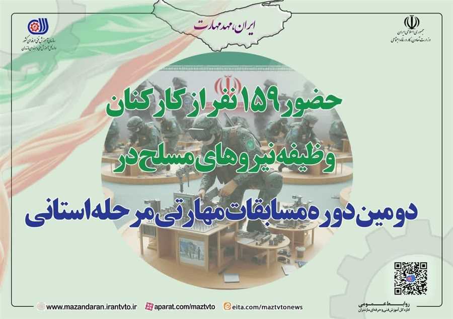 شرکت بیش از 150 نفر از کارکنان وظیفه نیروهای مسلح مازندران در دومین دوره مسابقات مهارتی مرحله استانی سال 1403